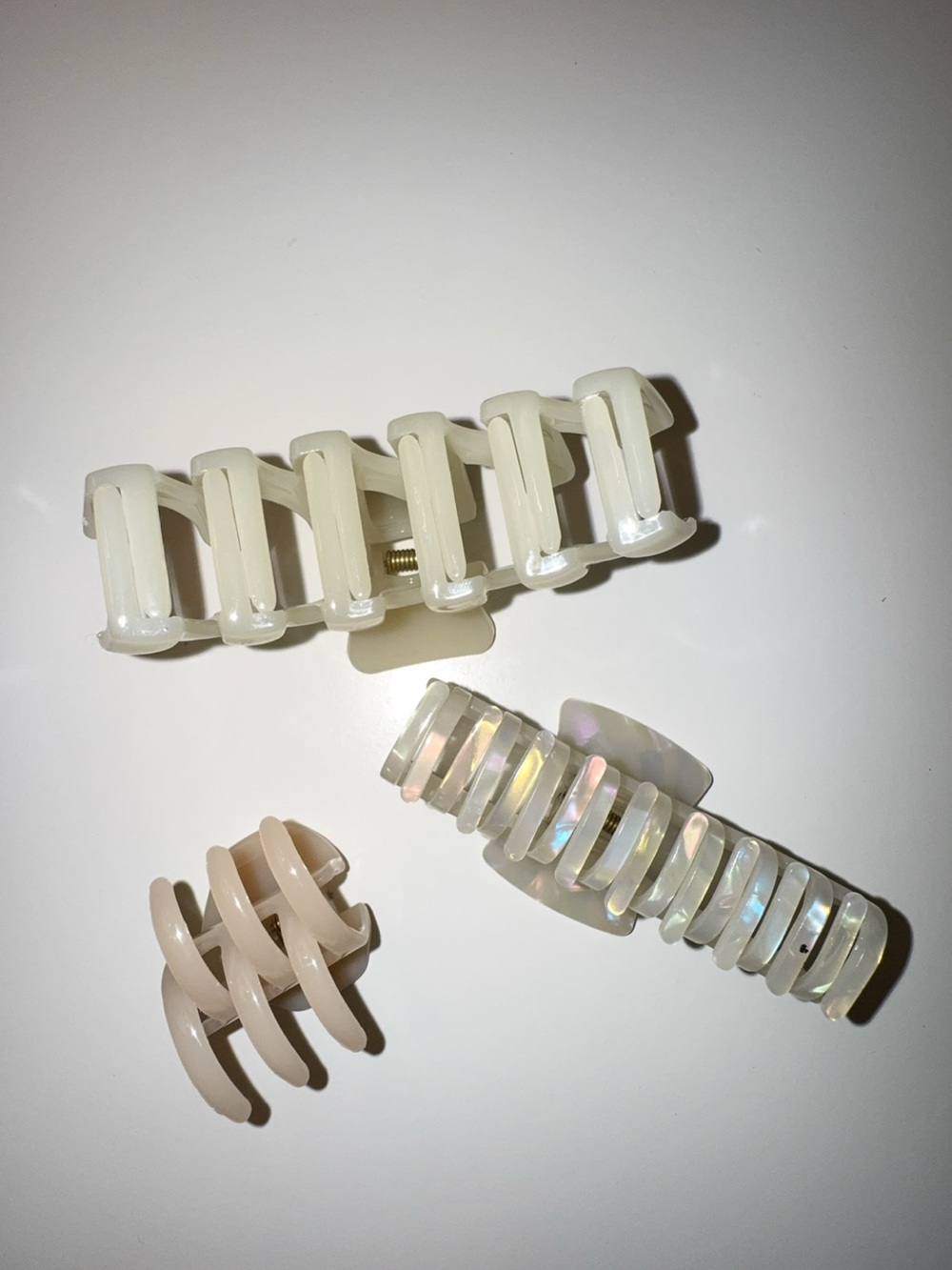 Neutral Toned Hair Claw Clip Set - 3 Pack - Picture 7 of 7